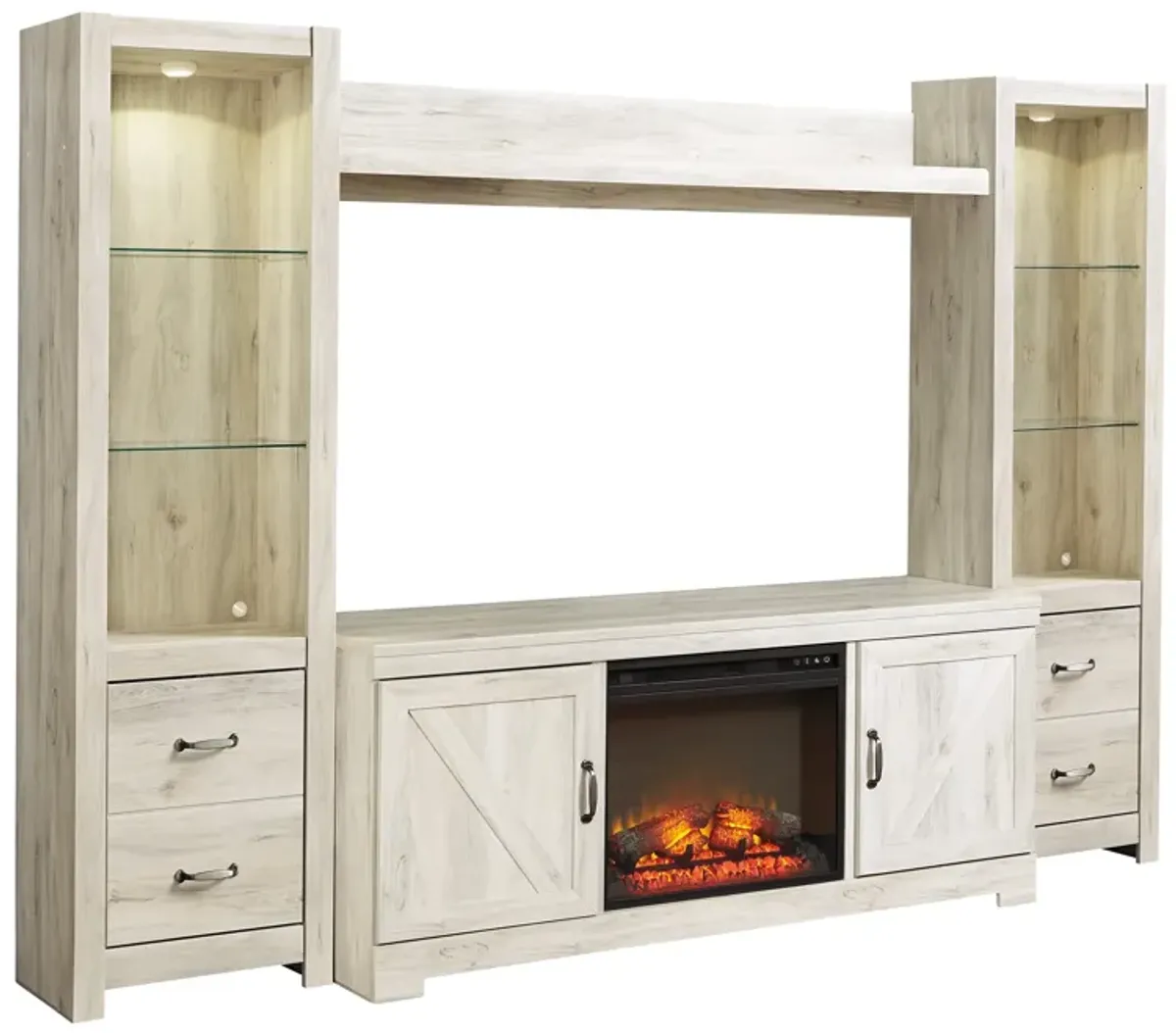 Bellaby Whitewash 5 Piece Wall Unit