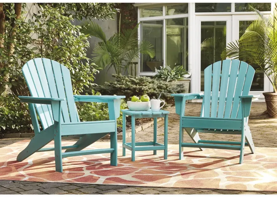 Sundown Treasure 3 Piece Turquoise Outdoor Patio Set 