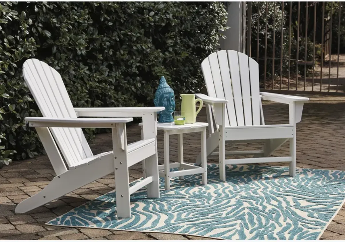 Sundown Treasure 3 Piece Outdoor White Patio Set