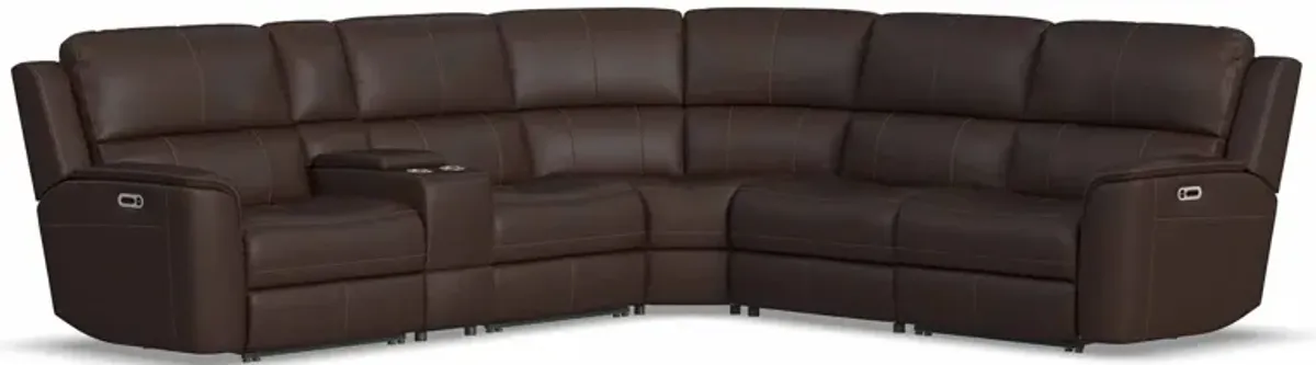 Henry 6 Piece Zero Gravity Power Headrest Reclining Sectional with Power Lumbar