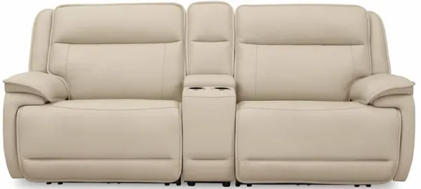Double Deal Almond 3 Piece Power Headrest Reclining Modular Sofa