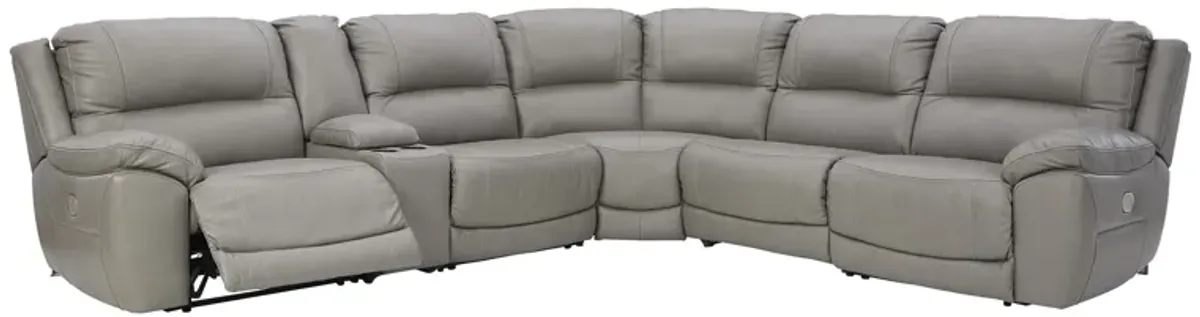 Dunleith Gray 6 Piece Power Headrest Reclining Sectional