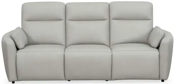 Savannah Stone Power Headrest Reclining Sofa with Power Lumbar