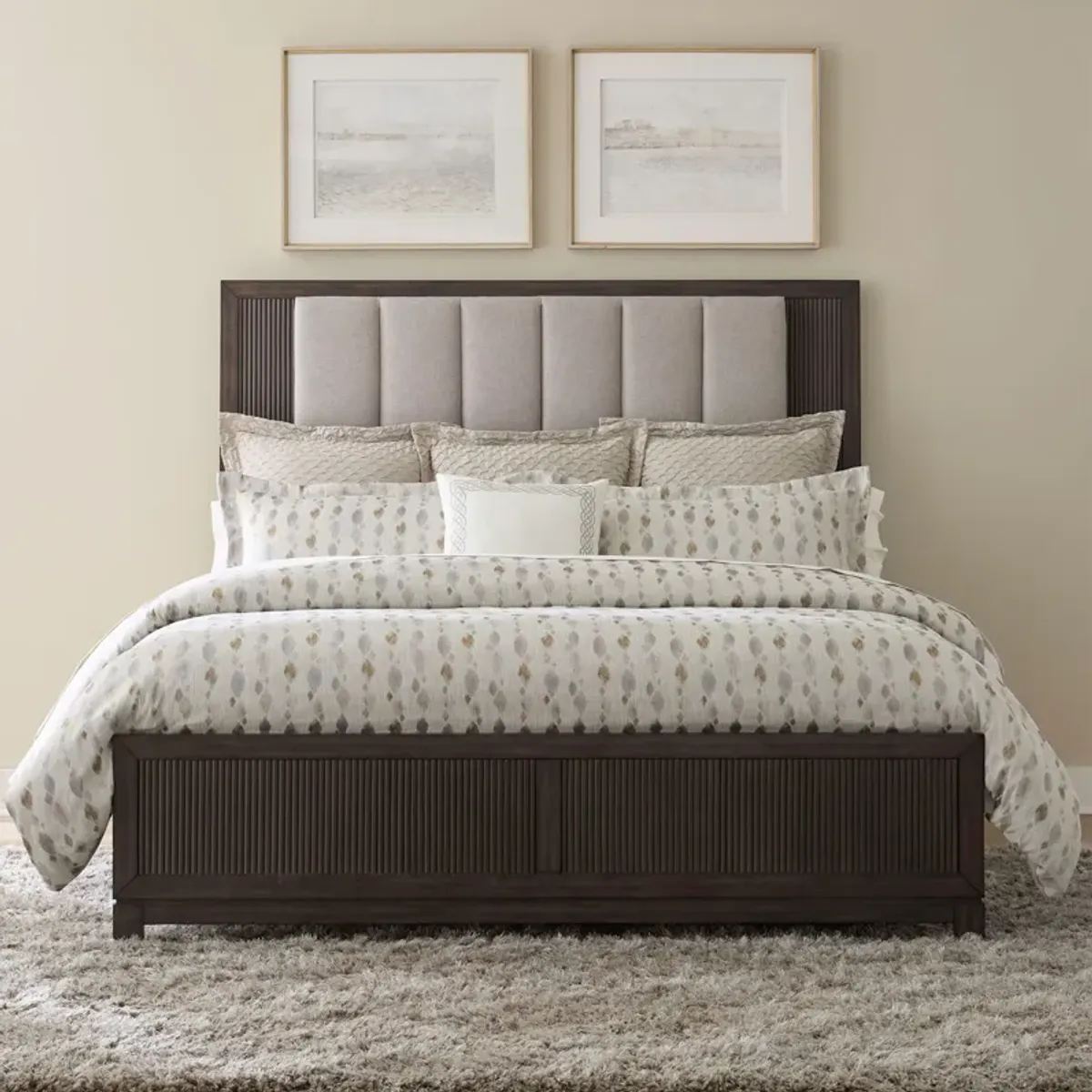 Modern Edge Queen Upholstered Bed