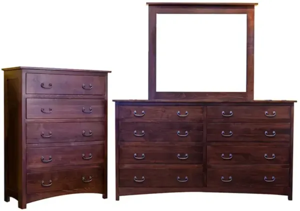 Amish Treasure Bedroom Dresser, Mirror, Chest