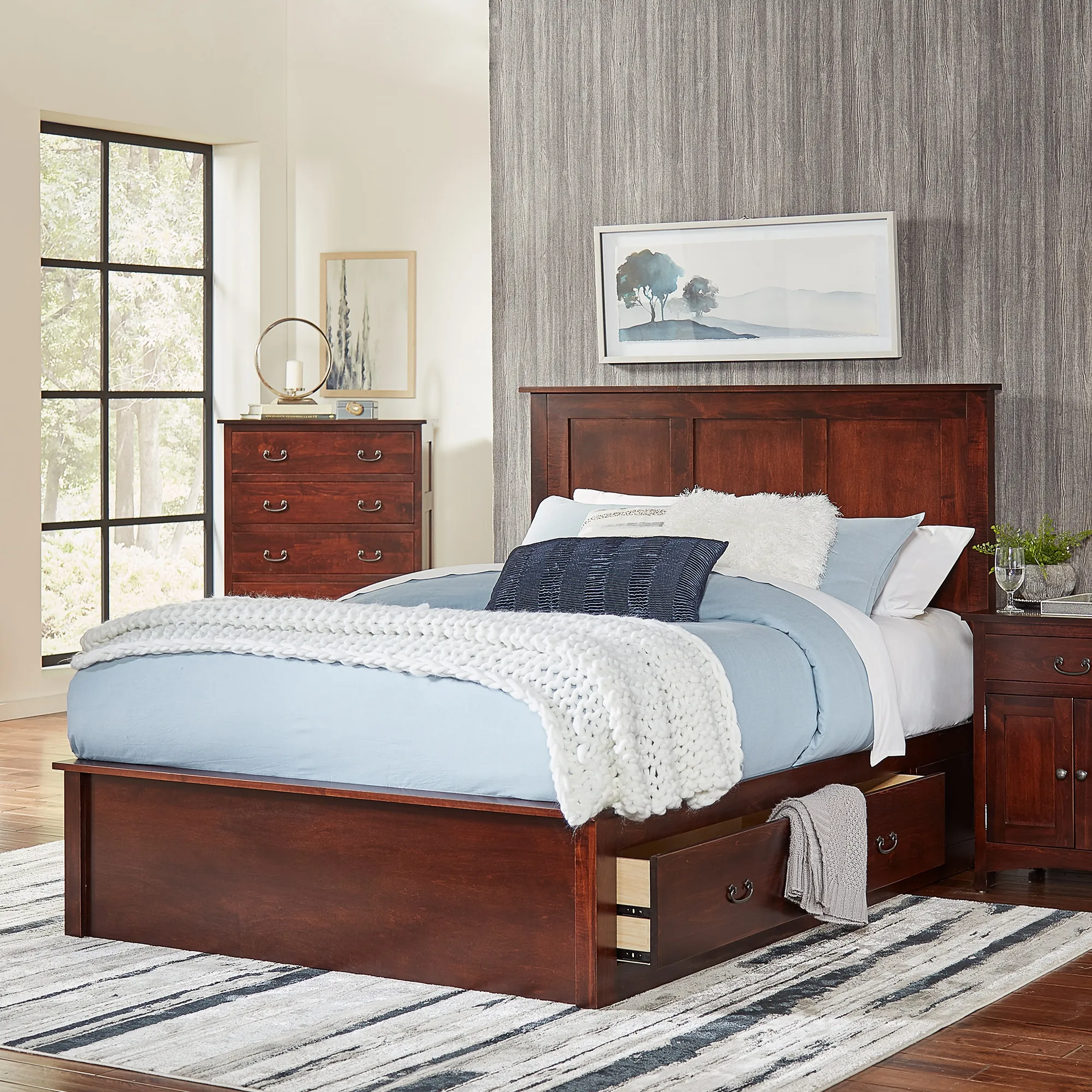 Concord Treasures Queen Storage Bed