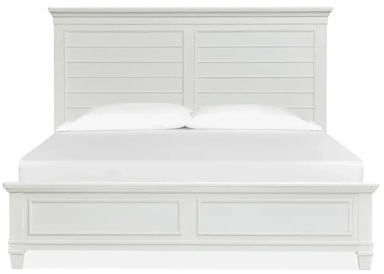 Charleston White Queen Panel Bed