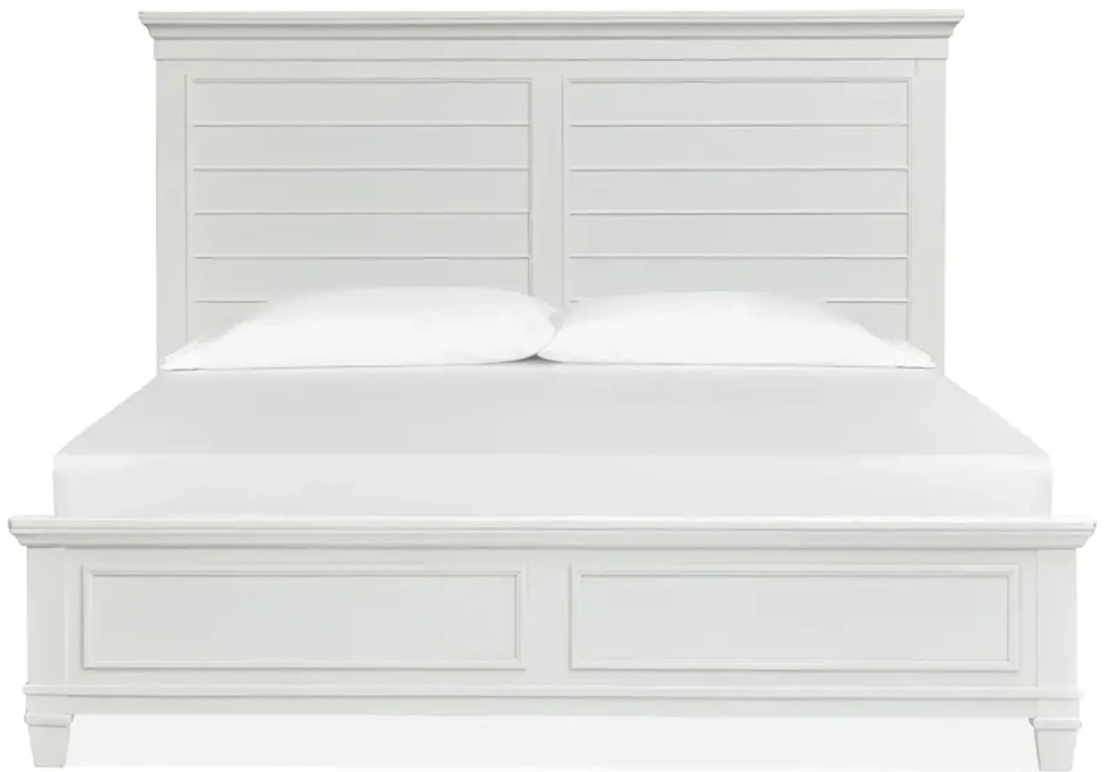 Charleston White Queen Panel Bed