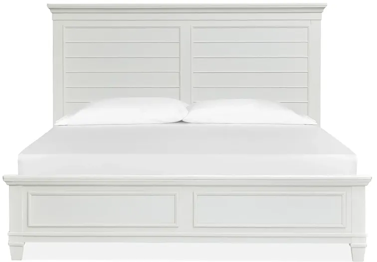 Charleston White King Panel Bed