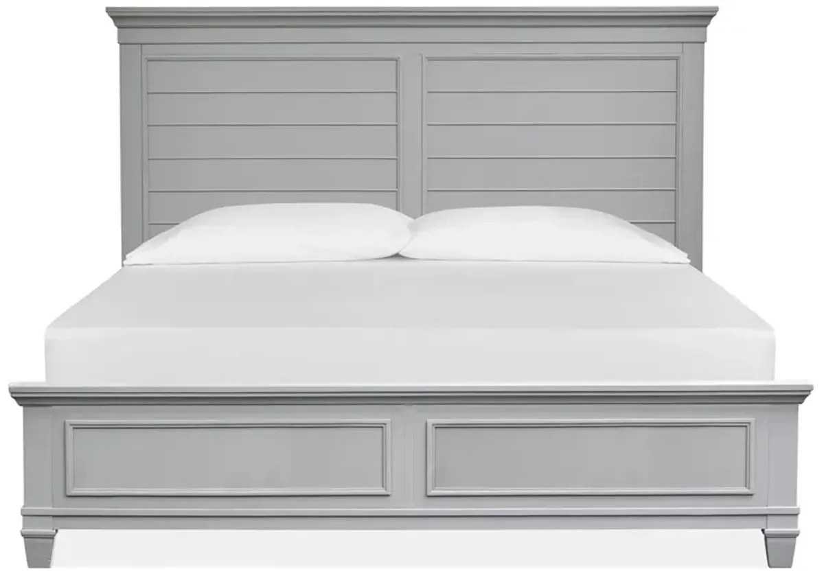 Charleston Grey Queen Panel Bed