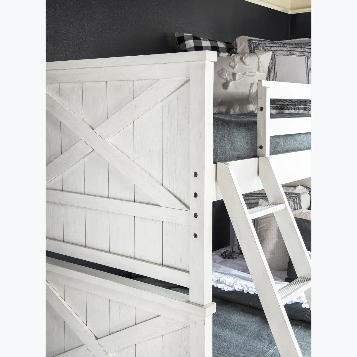 Flatiron White Youth Twin Over Full Bunk Bed