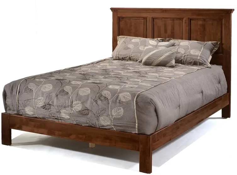 Heritage Brown Mahogany Queen Panel Bed