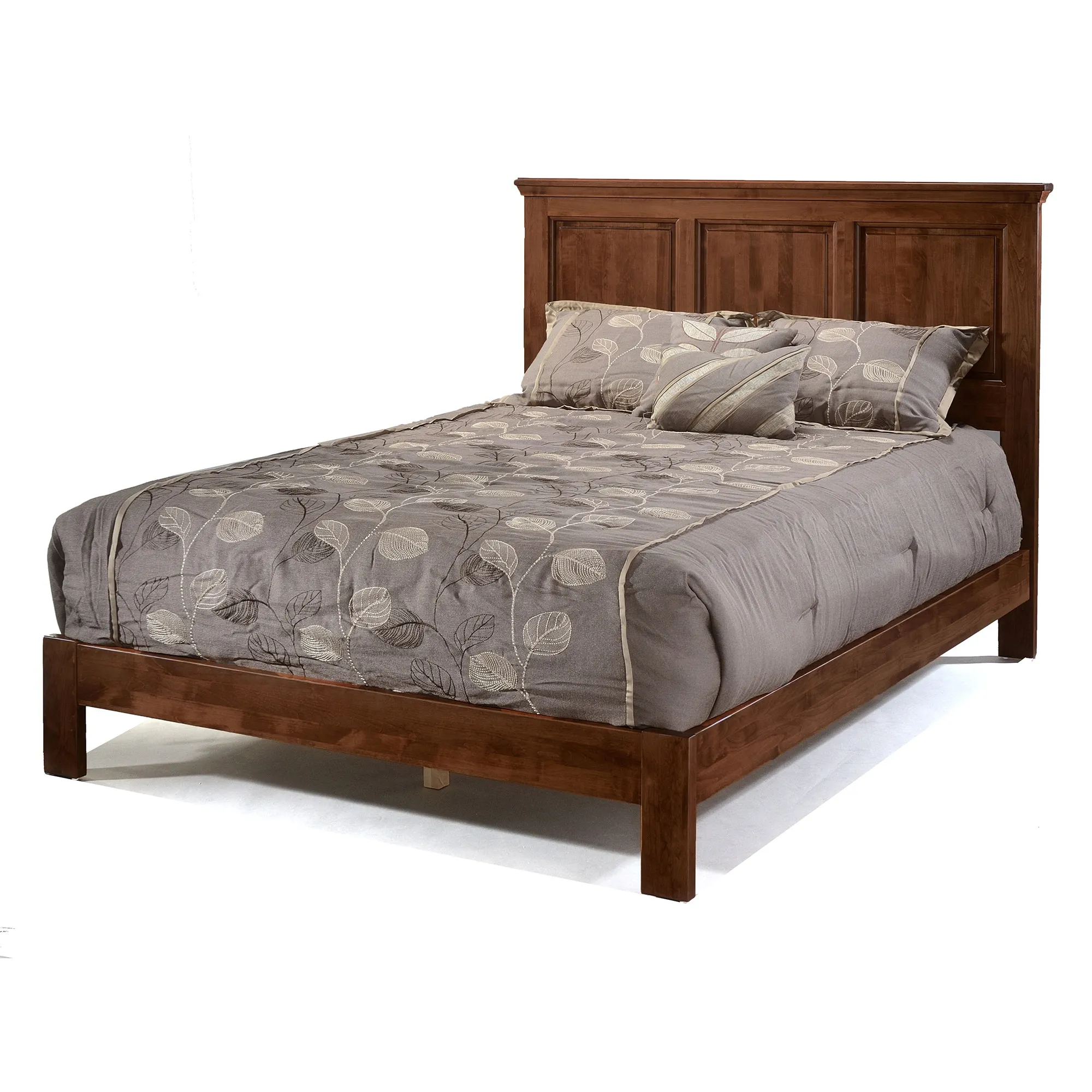 Heritage Brown Mahogany King Panel Bed