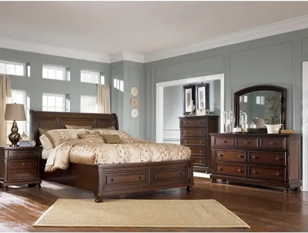 Oxford King Storage Sleigh Bed