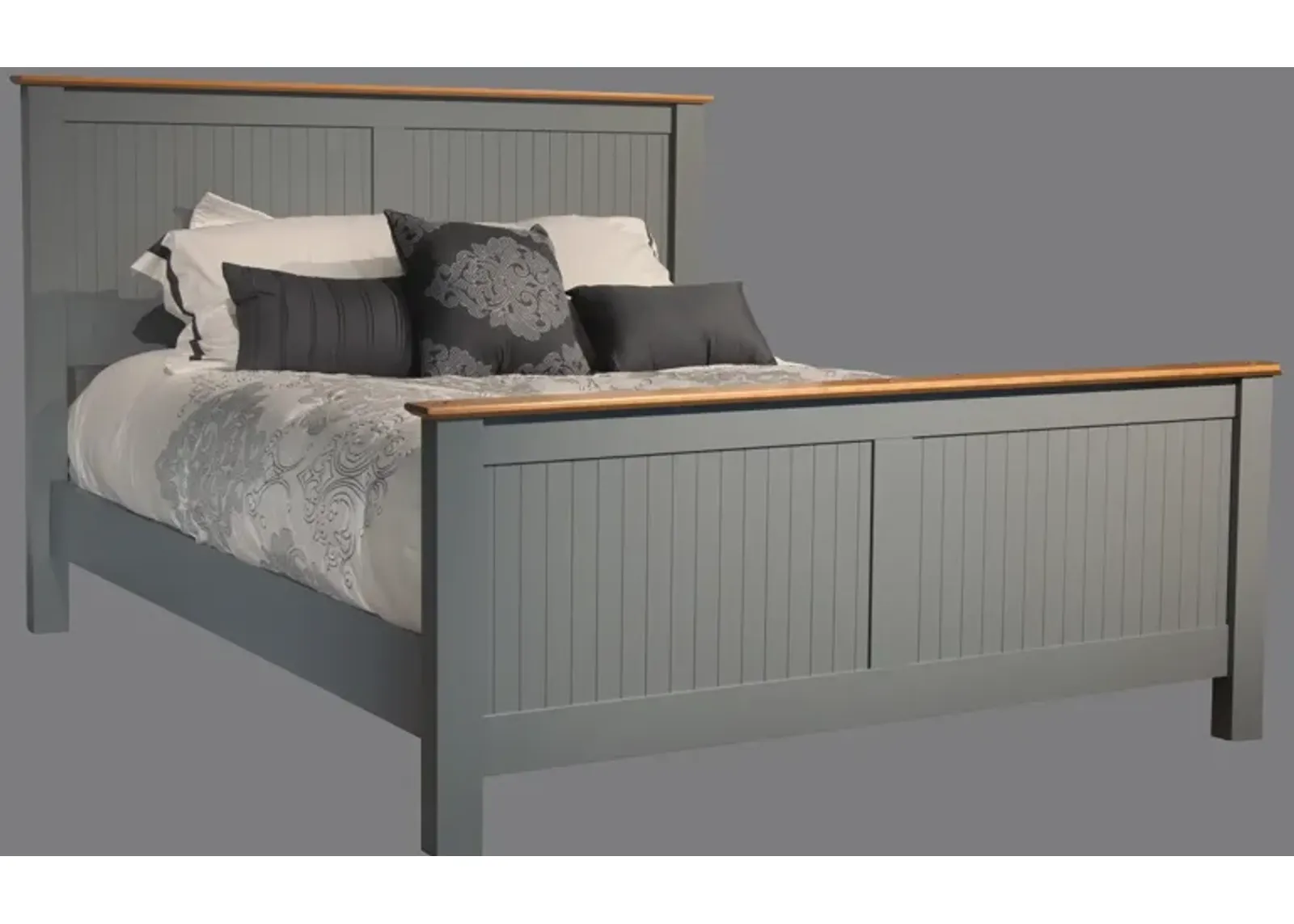 Coastal Grey Queen Panel Bed