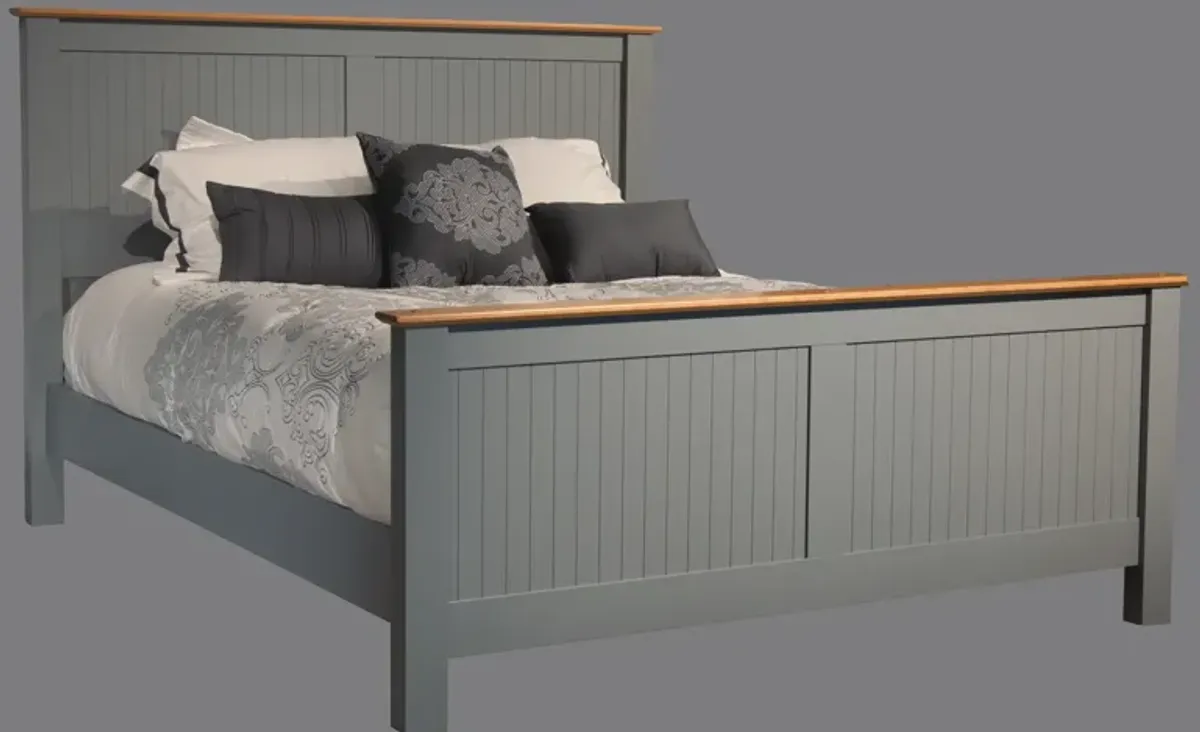 Coastal Grey Queen Panel Bed