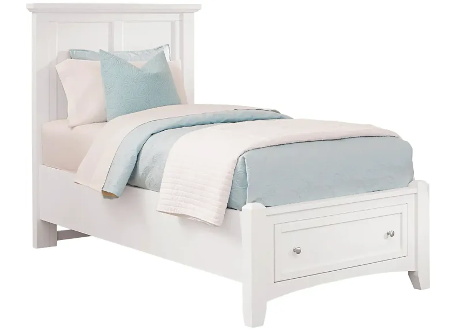 Bonanza White Full Storage Bed