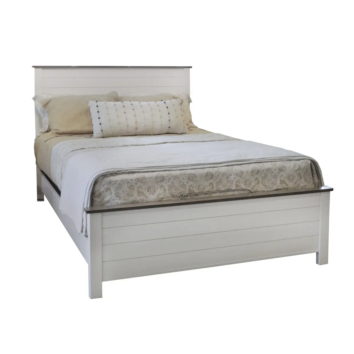 Portland Two-Tone Queen Panel Bed