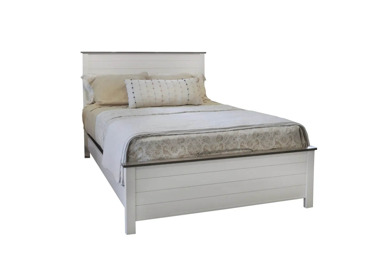 Portland Two-Tone King Panel Bed