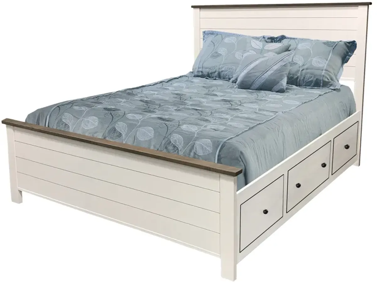 Portland Two-Tone King Storage Bed