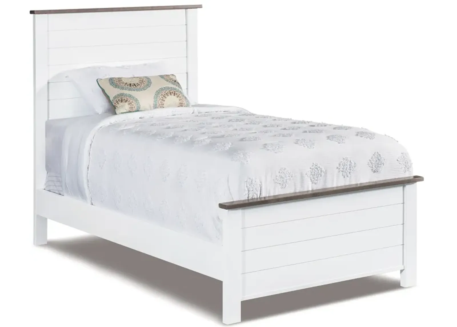 Portland Two-Tone Twin Panel Bed