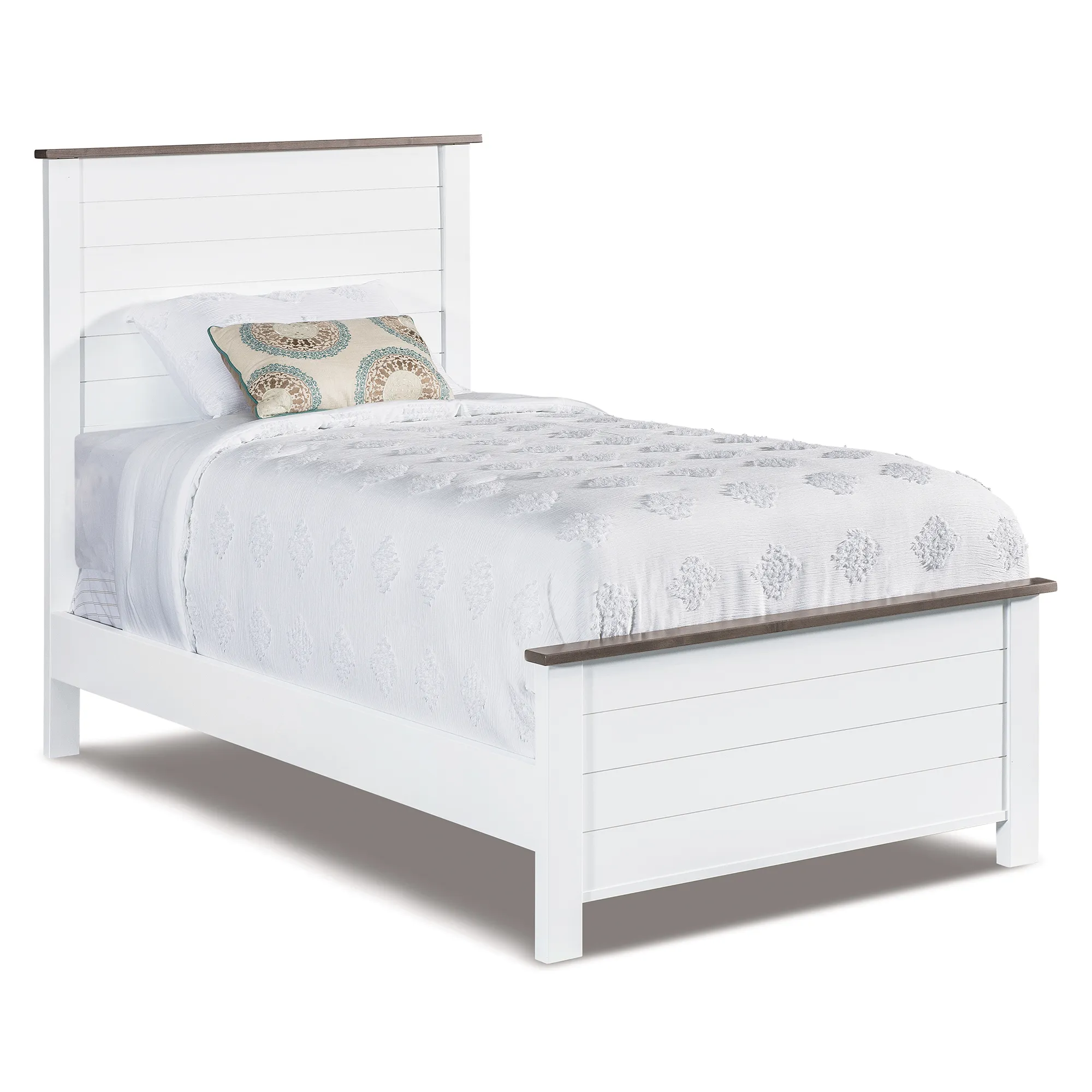 Portland Two-Tone Twin Panel Bed