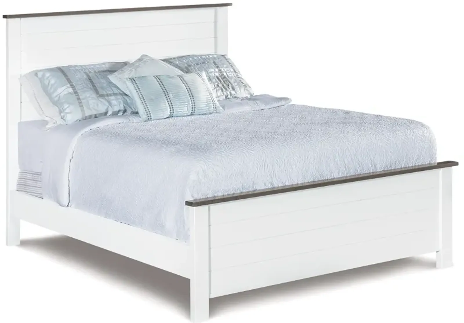 Portland Two-Tone Full Panel Bed