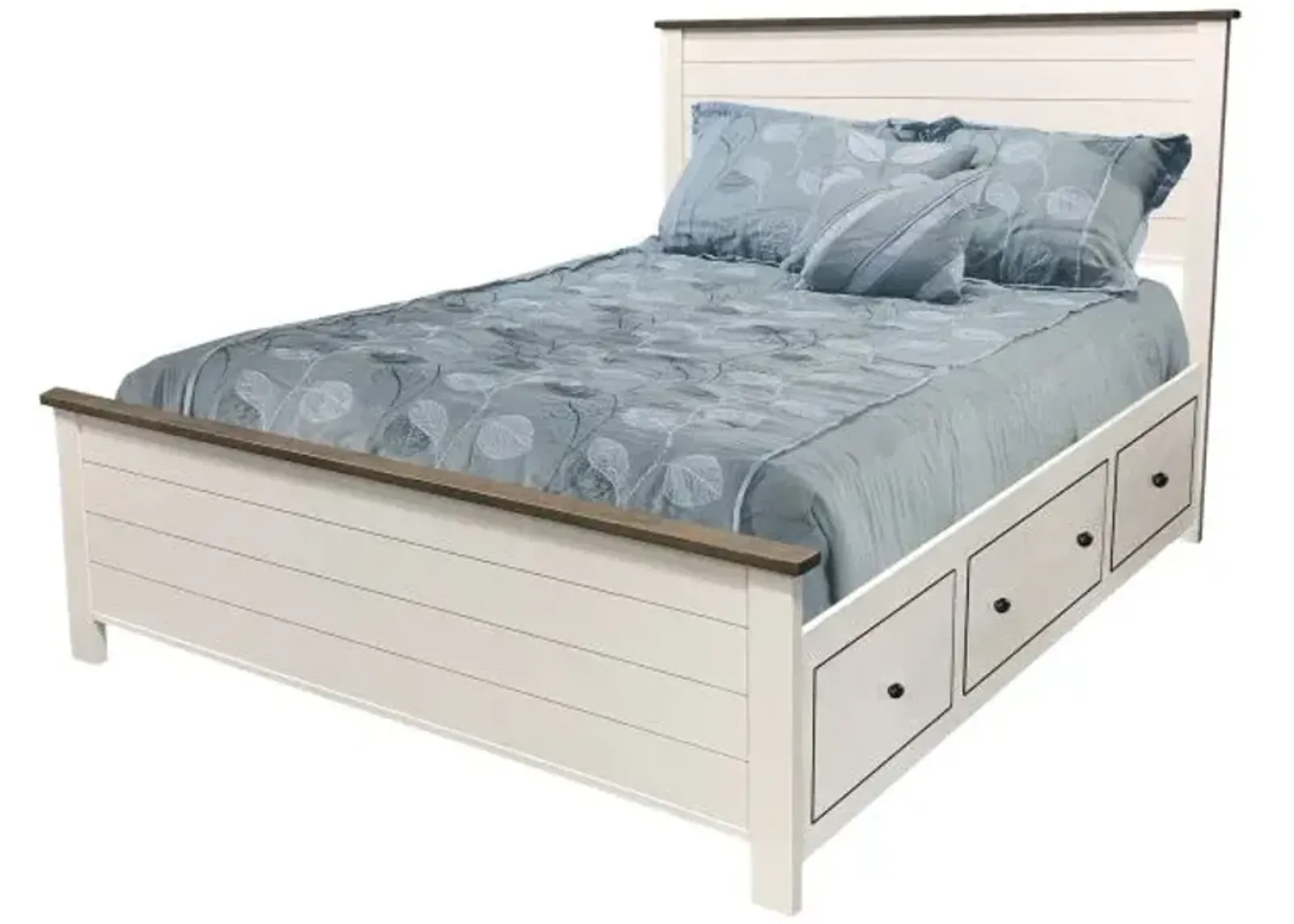 Portland Two-Tone Twin Storage Bed