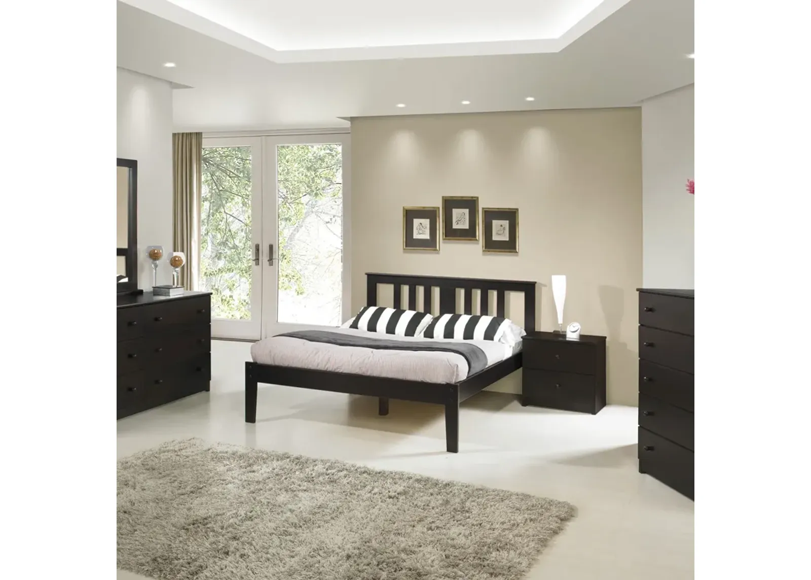 Espresso Full Milan Platform Bed