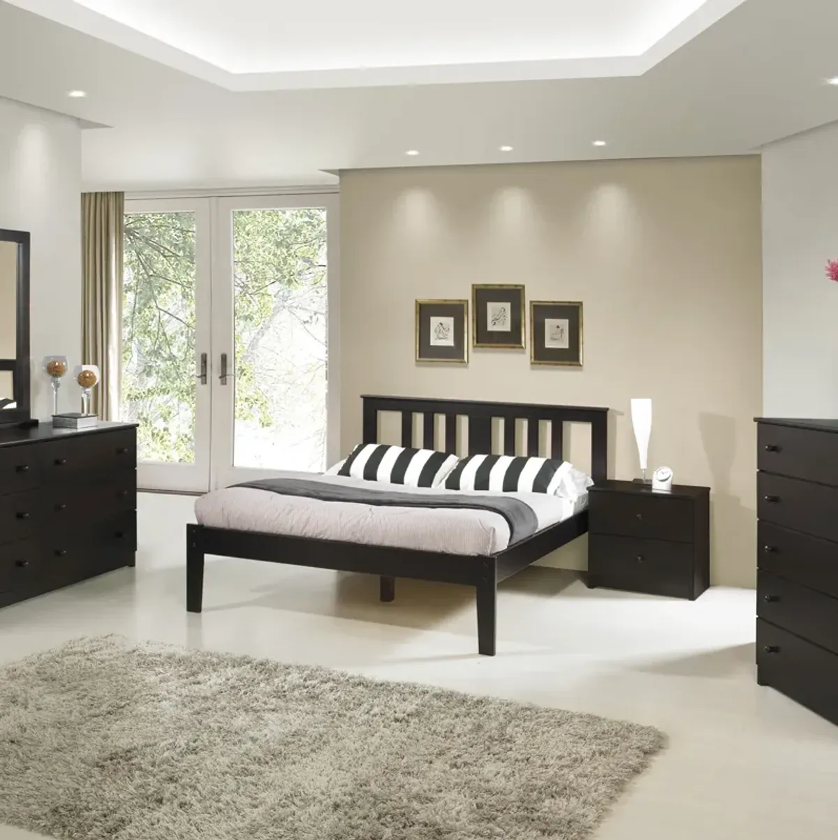 Espresso Full Milan Platform Bed