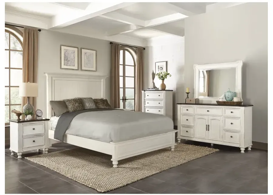 European Cottage White Queen Bed