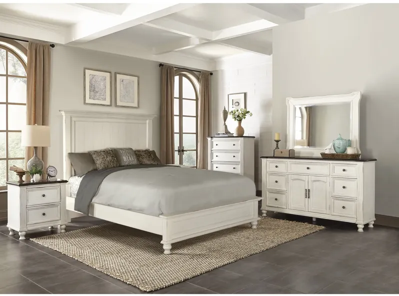 European Cottage White Queen Bed