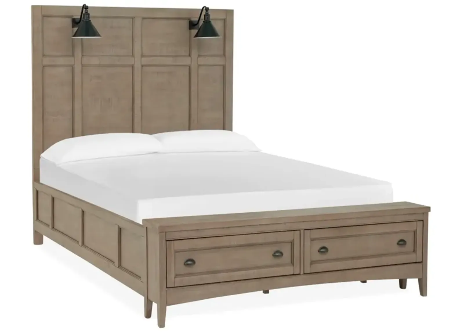 Paxton Queen Storage Lamp Bed