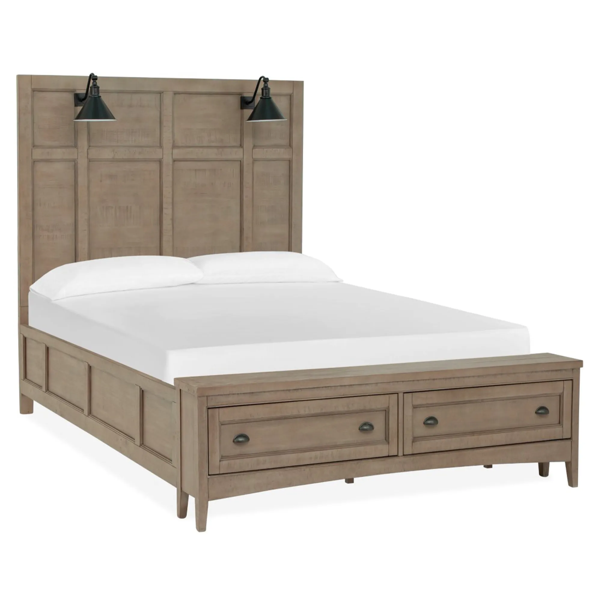 Paxton Queen Storage Lamp Bed