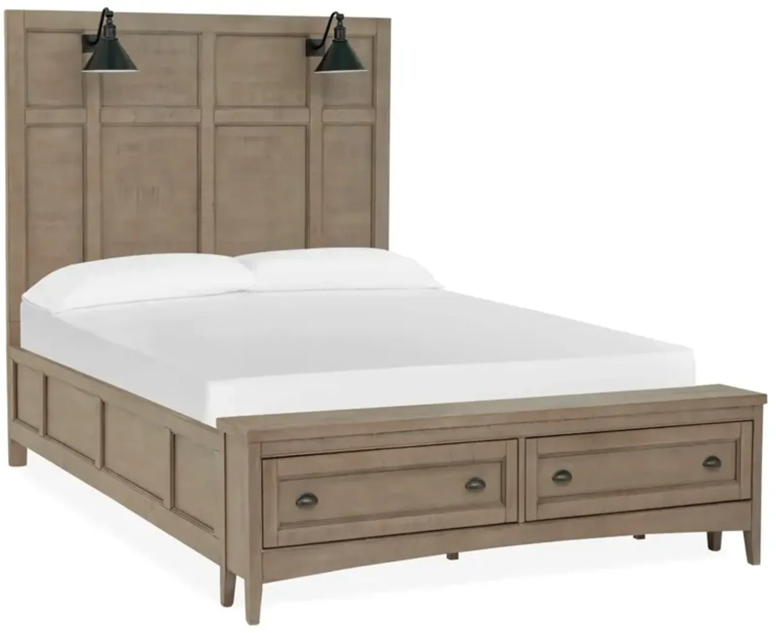 Paxton King Storage Lamp Bed