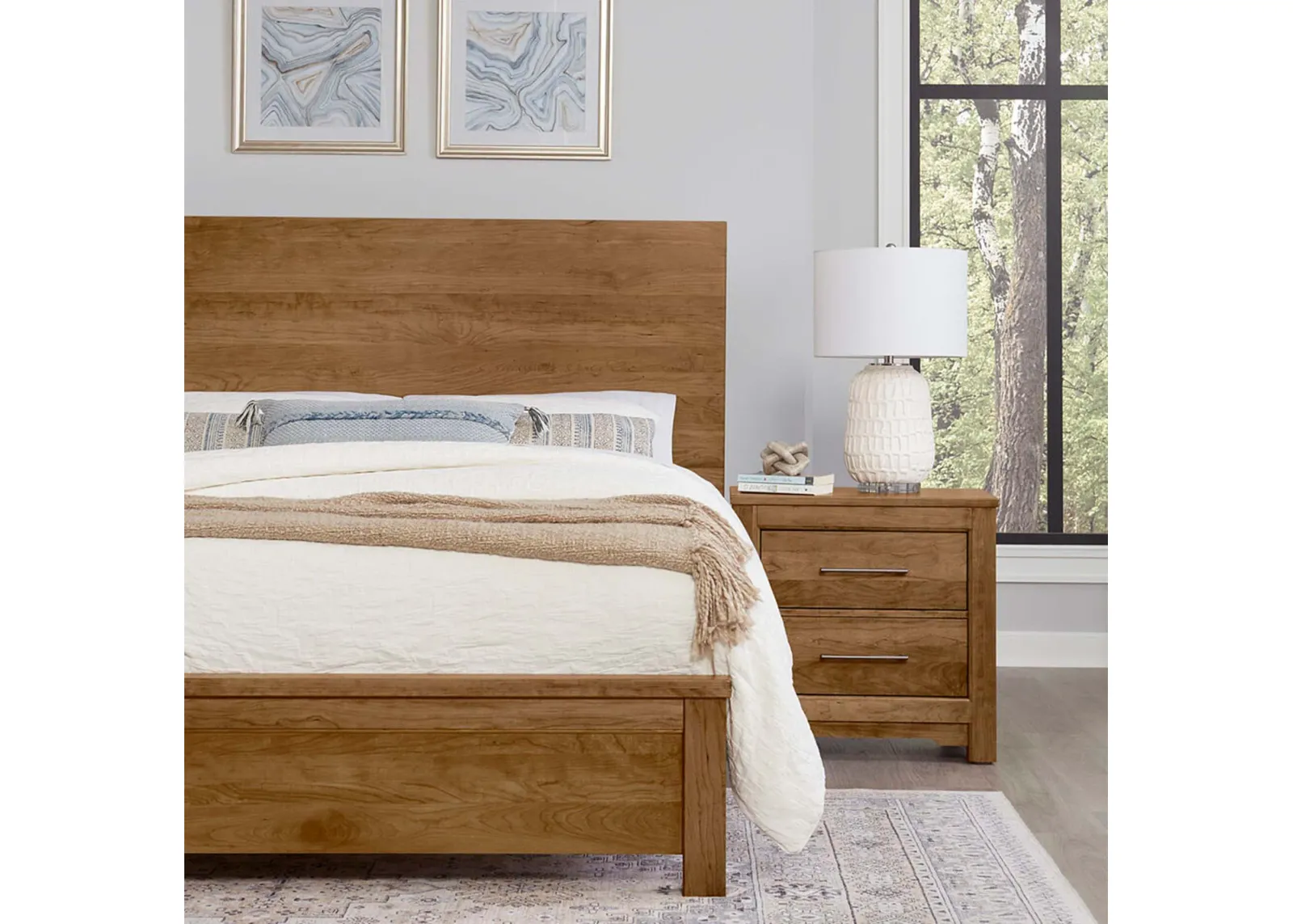 Crafted Cherry Queen Plank Bed