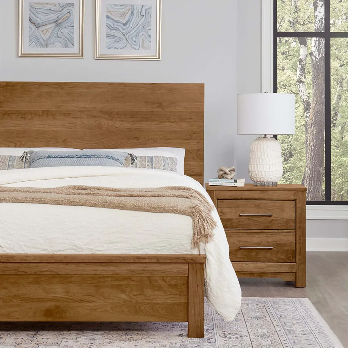 Crafted Cherry Queen Plank Bed