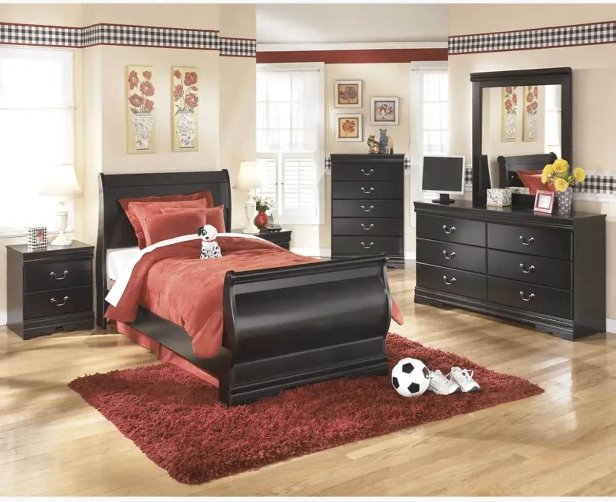 Huey Vineyard Black Youth Twin Sleigh Bed