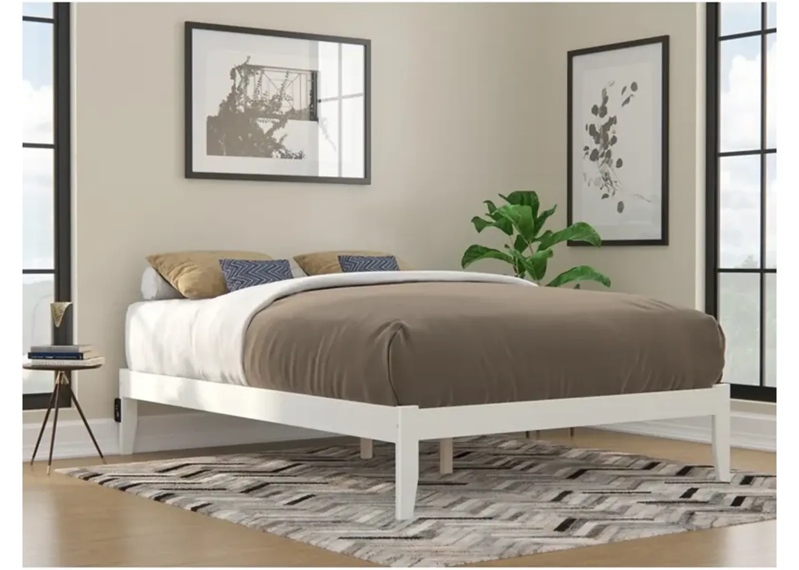 Barrington White Queen Platform Bed