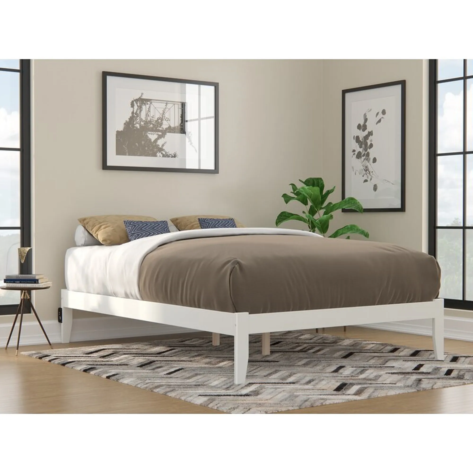 Barrington White Full Platform Bed