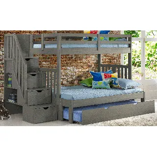 Cambridge Twin/Twin Staircase Bunk Bed with Trundle