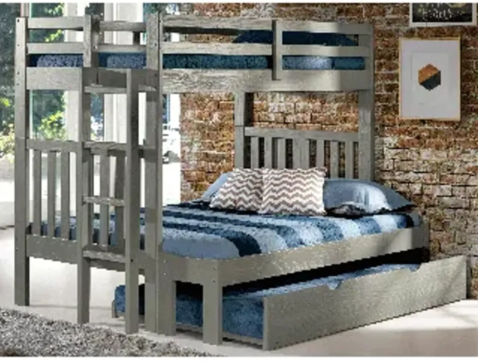 Cambridge Twin/Full Bunk Bed with Trundle