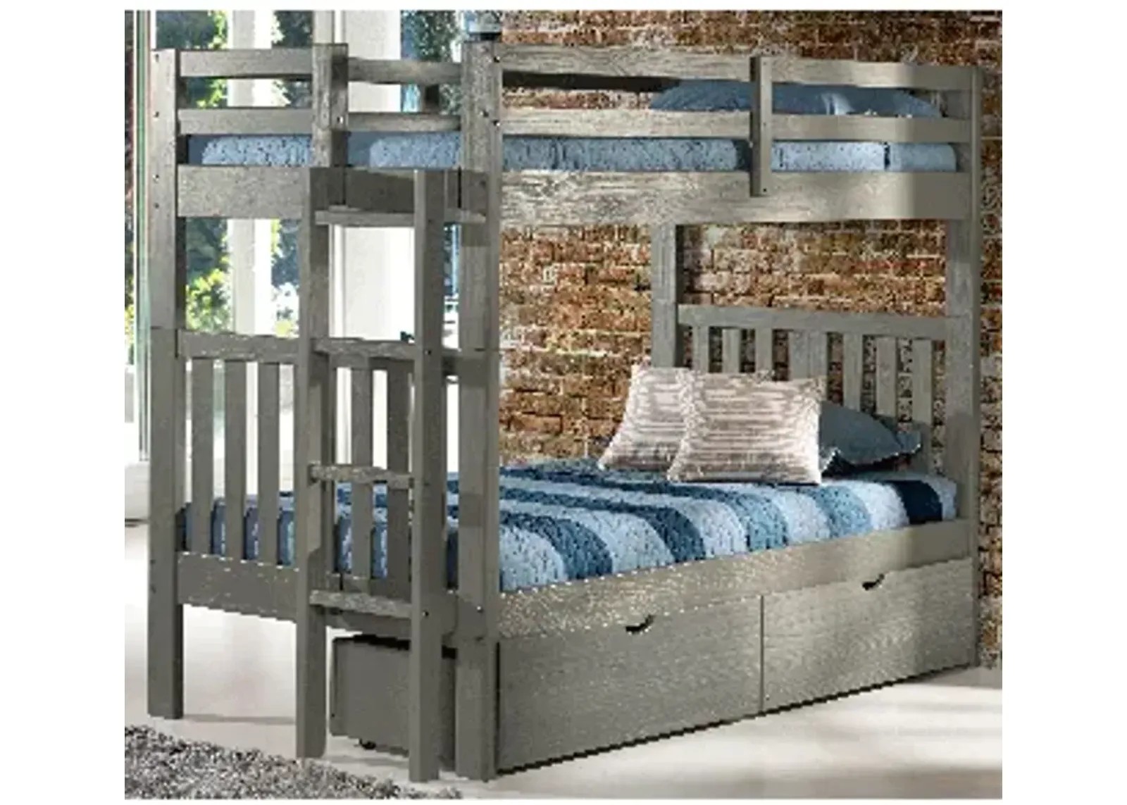 Cambridge Twin/Full Bunk Bed with 2 Drawers