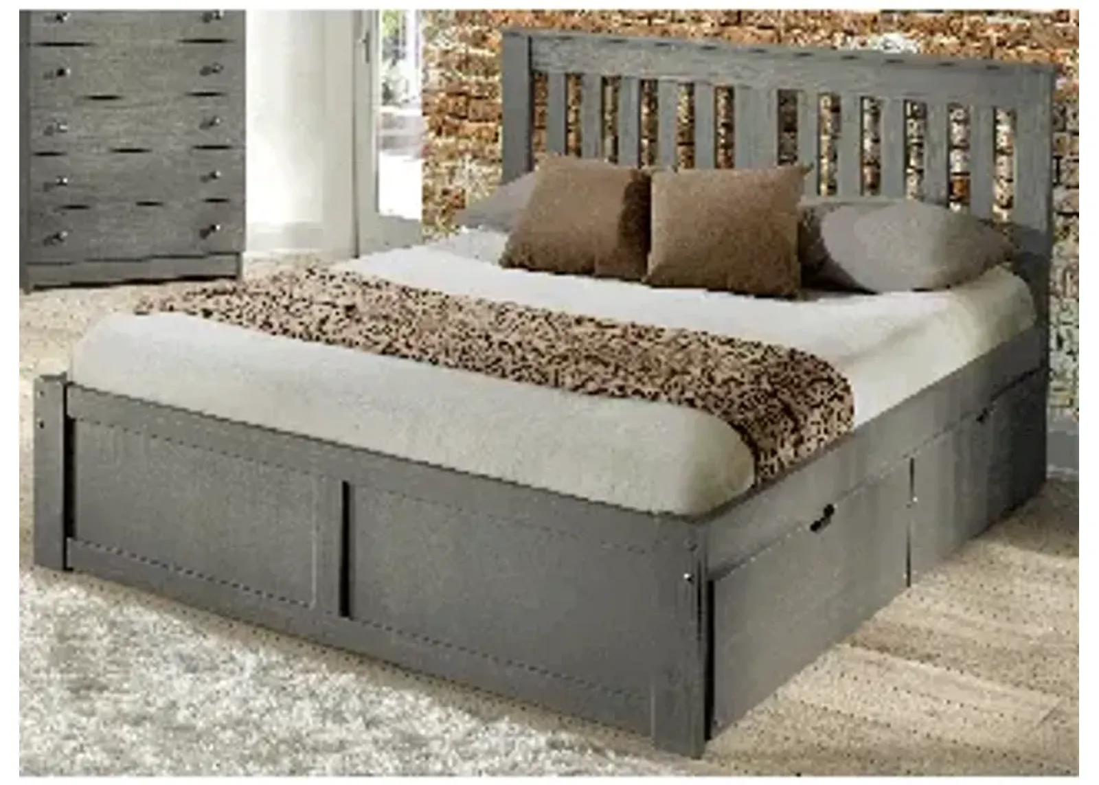 Twin Platform Bed with 2 Drawers