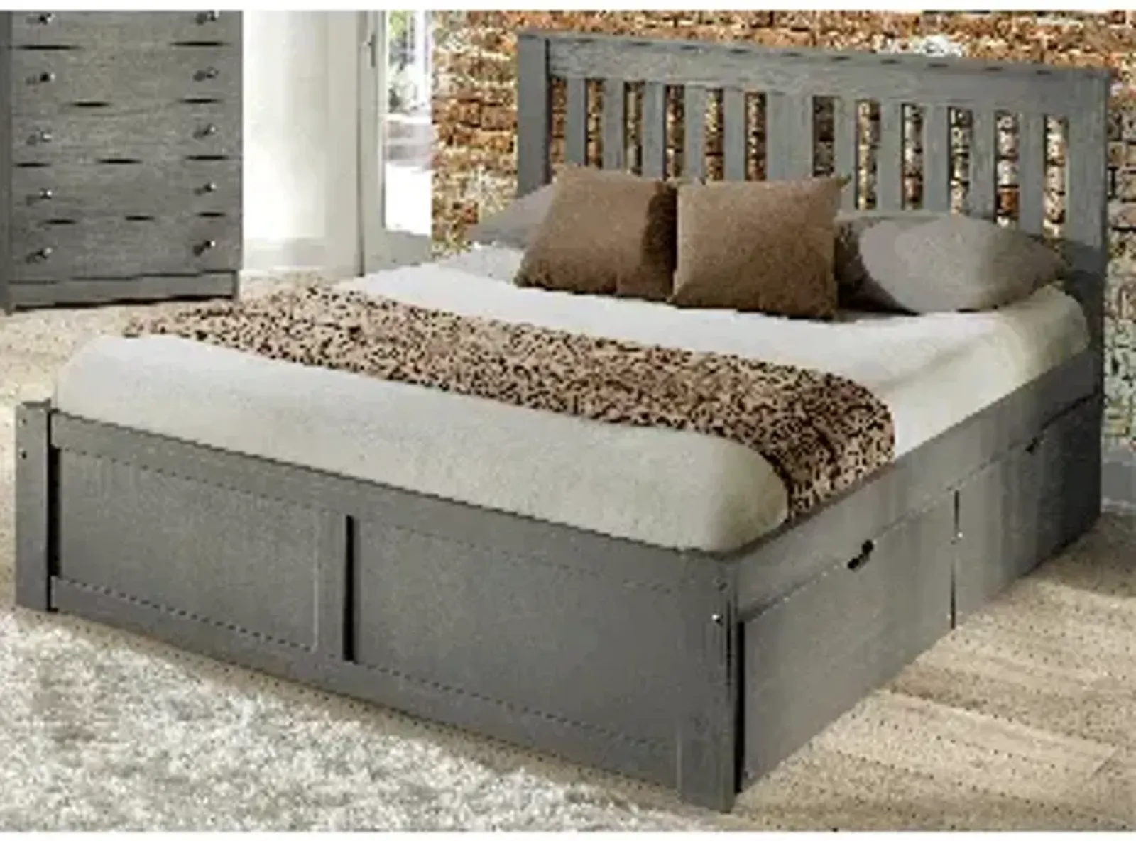 Twin Platform Bed with 2 Drawers