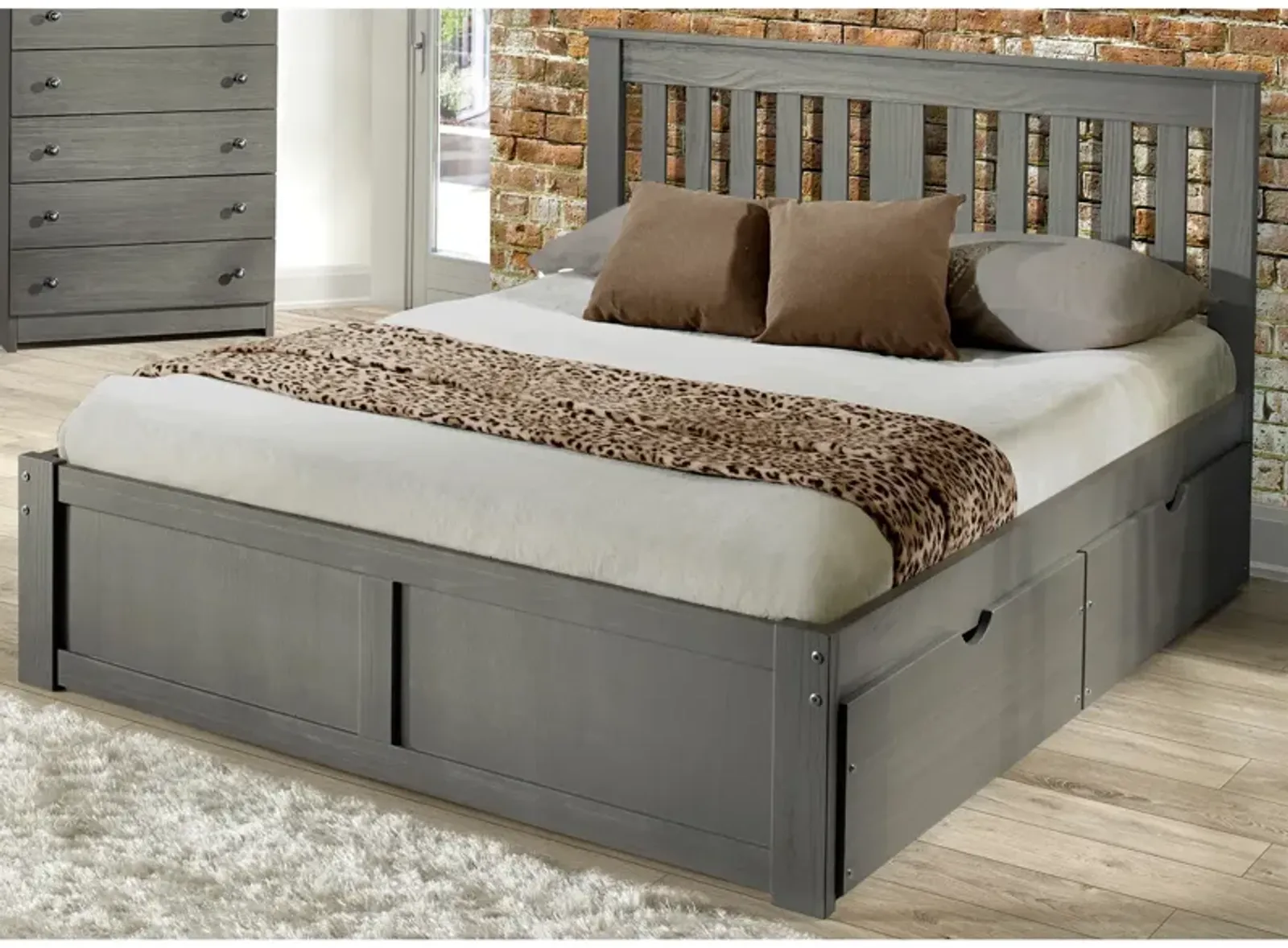 Cambridge Full Platform Bed with 2 Drawers