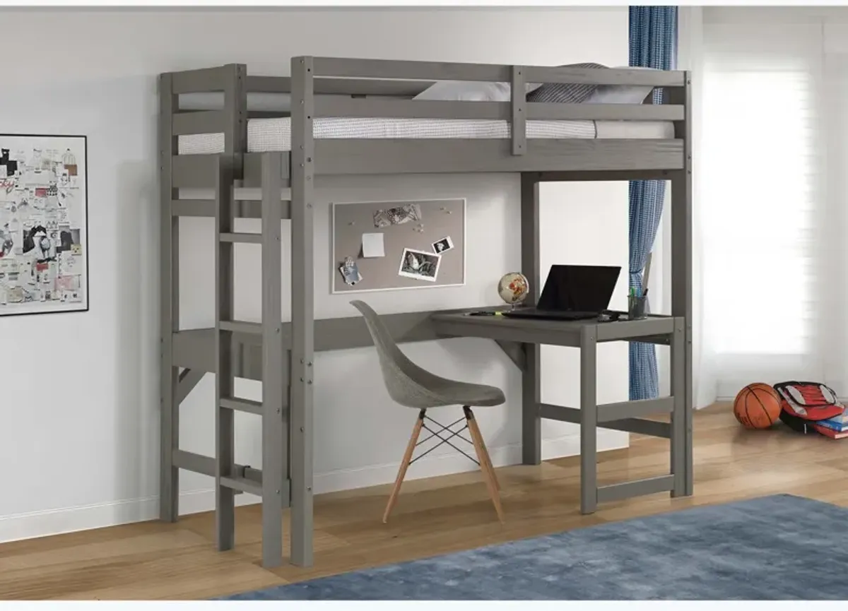 Cambridge Grey Full Loft Desk Bunk Bed