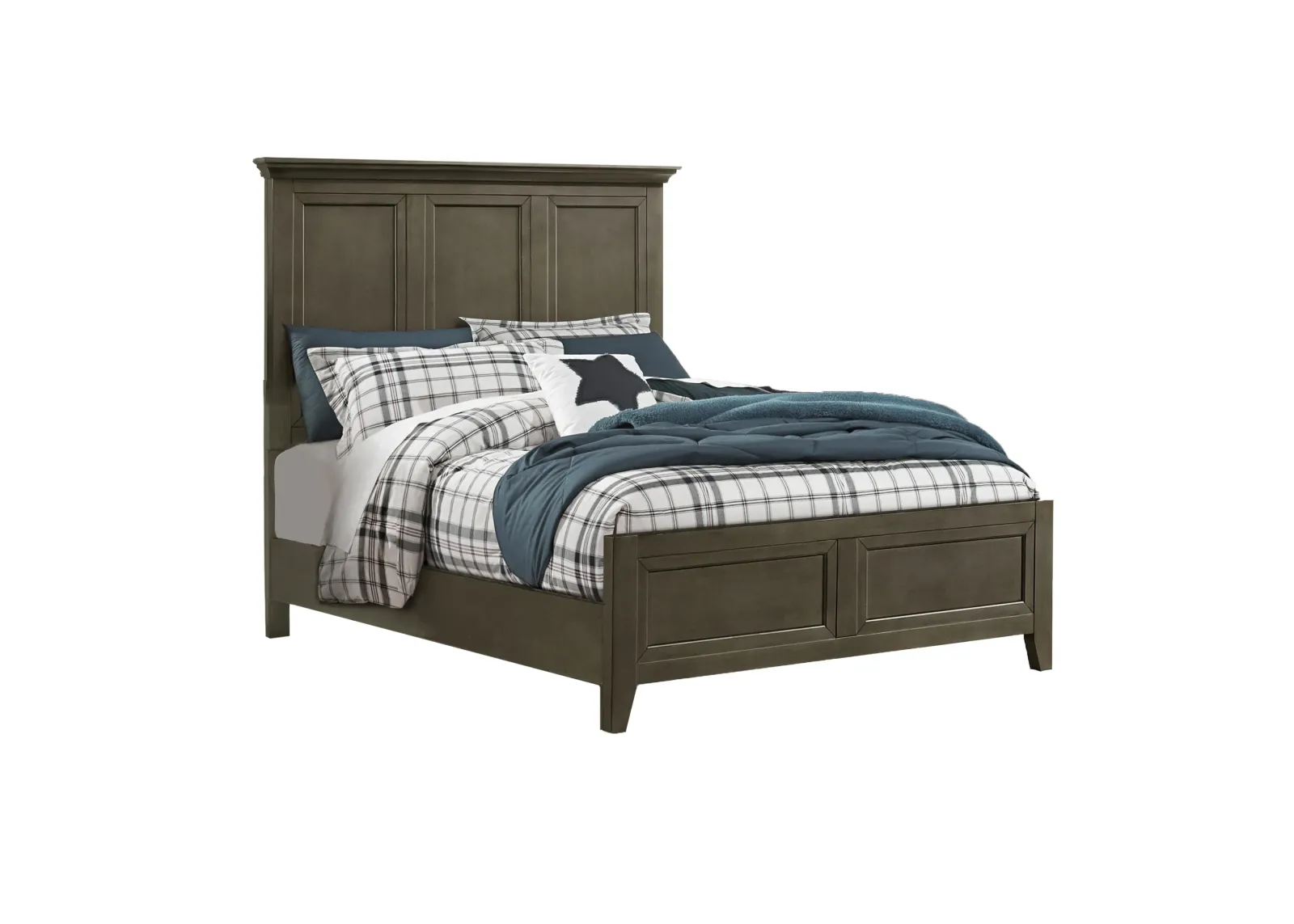 San Mateo Gray Full Panel Bed