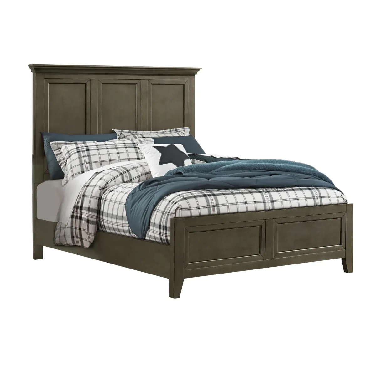 San Mateo Gray Full Panel Bed