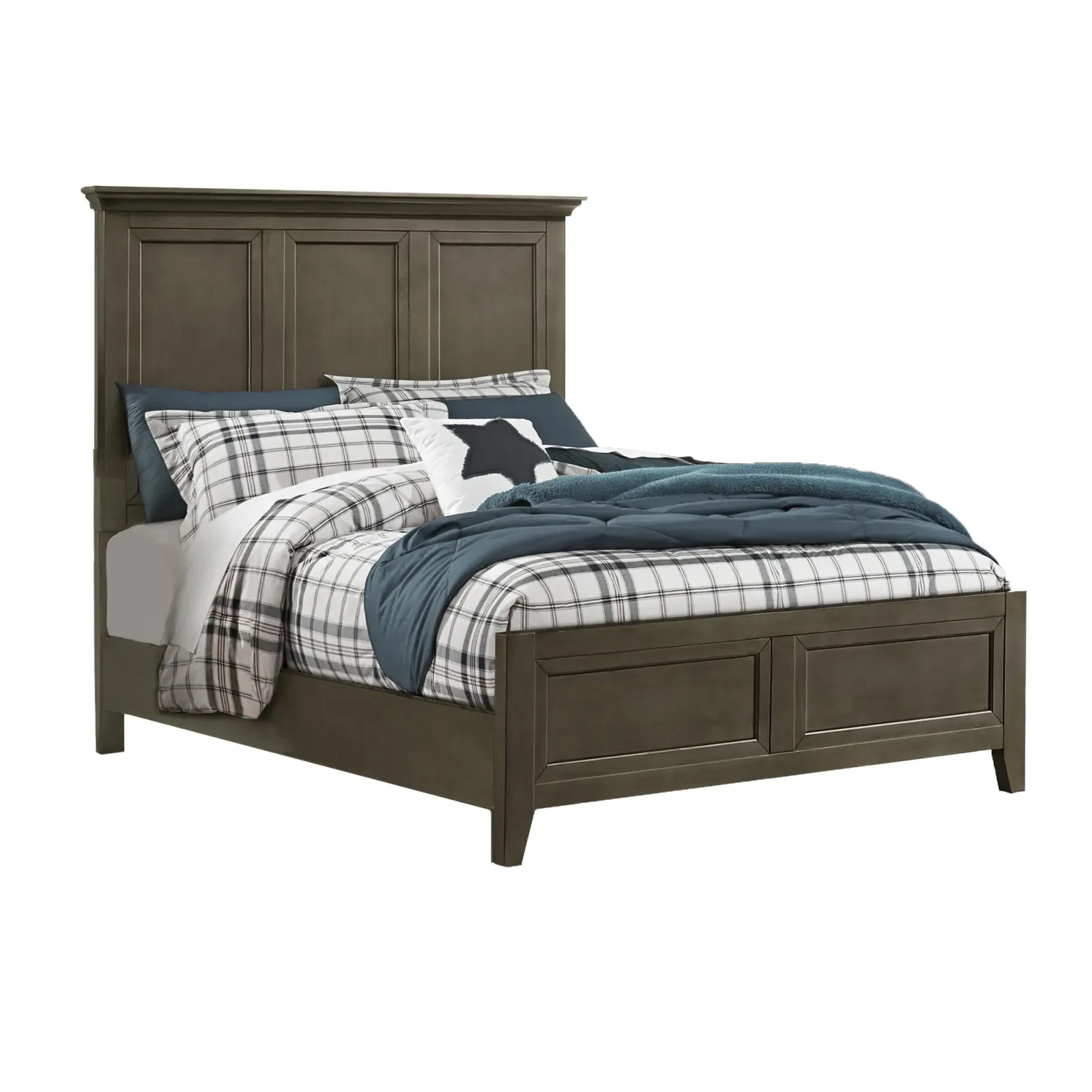 San Mateo Gray Full Panel Bed